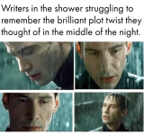 writers-shower-struggling-remember-brilliant-plot-twist-they-thought-middle-night.png